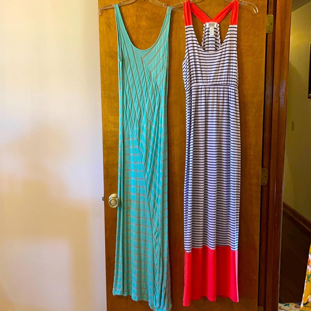 Two maxi dresses. Size medium.